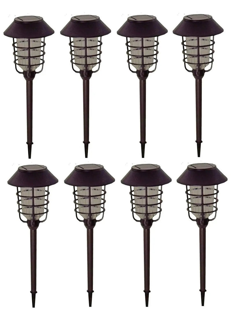 Energizer [Smartyard] LED 8 Piece Large Solar Pathway Lights Aluminum with glass-10 LM by Outdoor Solar Outlet