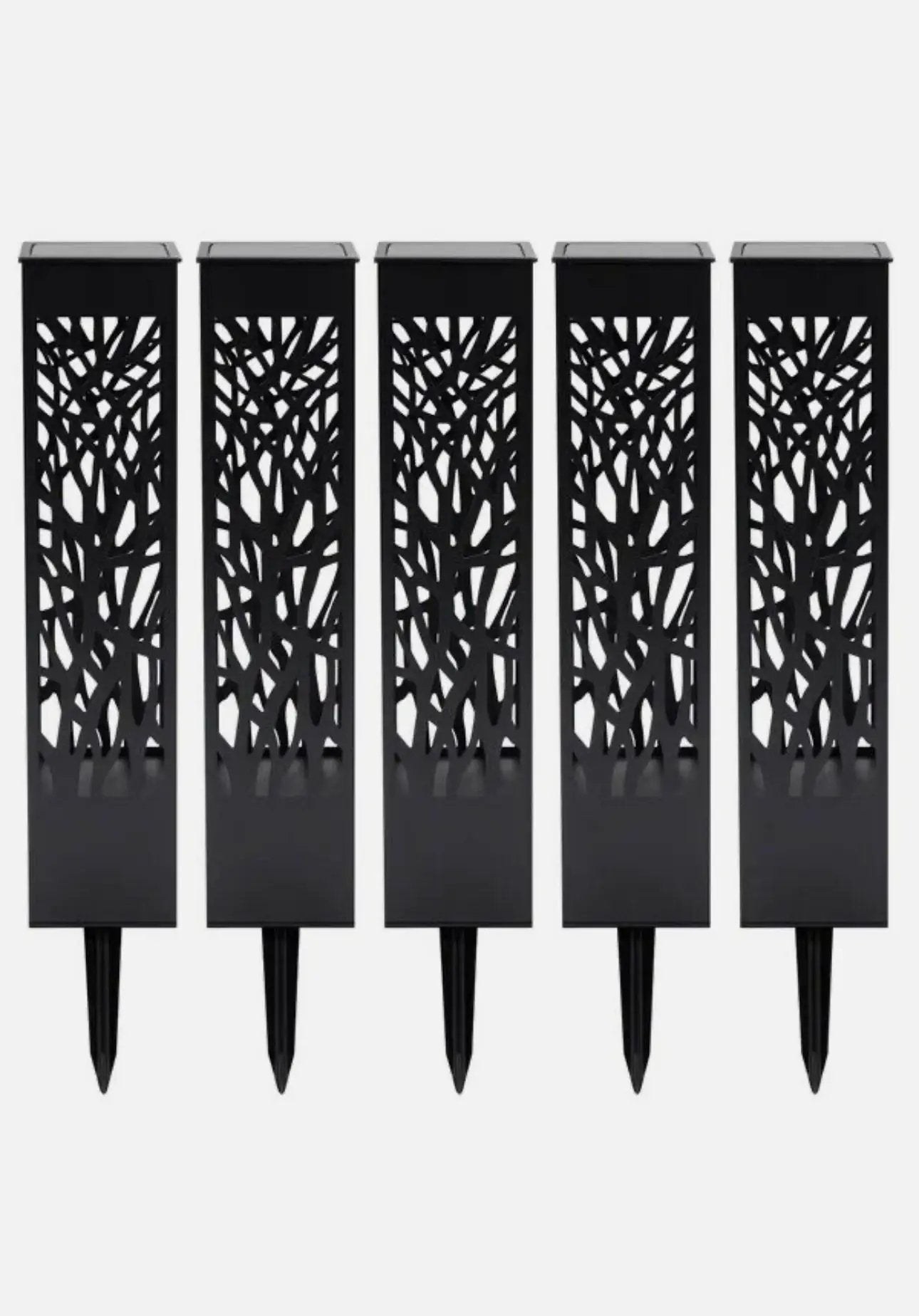 SmartYard Square Solar Bollard Pathway Lights – 35 Lumen, 5-pack by Outdoor Solar Outlet