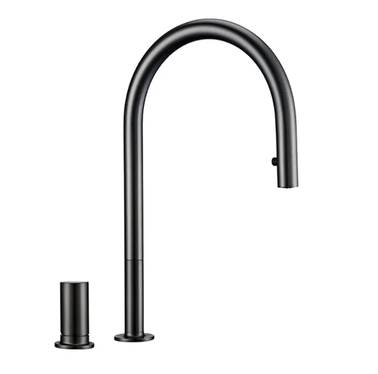 Zeek KF-11GM Gunmetal Pull-Down Kitchen Faucet by ZEEK
