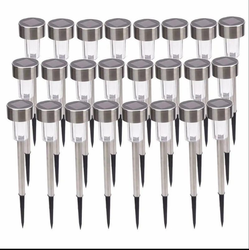 48 Pack Outdoor Stainless Steel Led Solar Power Light Lawn Garden Landscape Pathway by Outdoor Solar Outlet