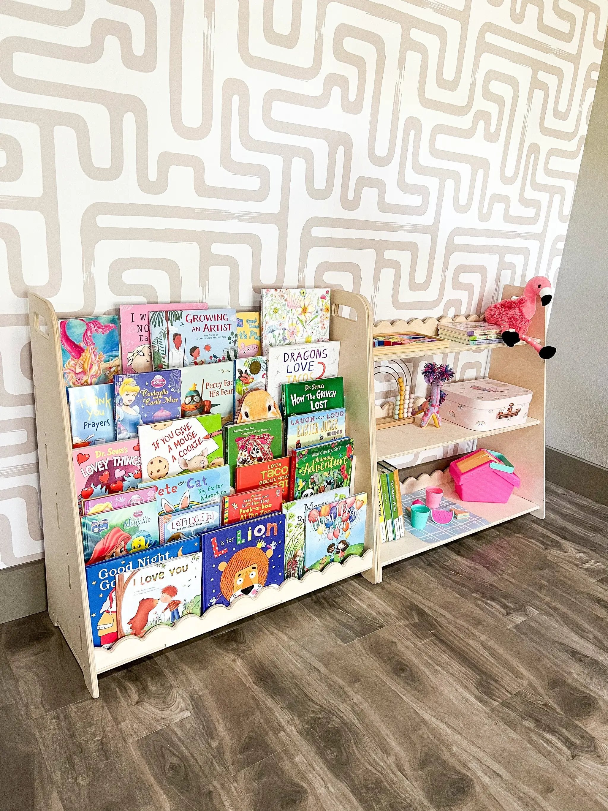 RAY+ROY- Scalloped Toy Shelf + Bookshelf by Bush Acres
