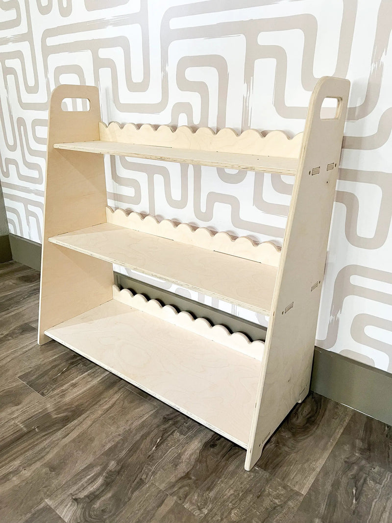 RAY+ROY- Scalloped Toy Shelf + Bookshelf by Bush Acres