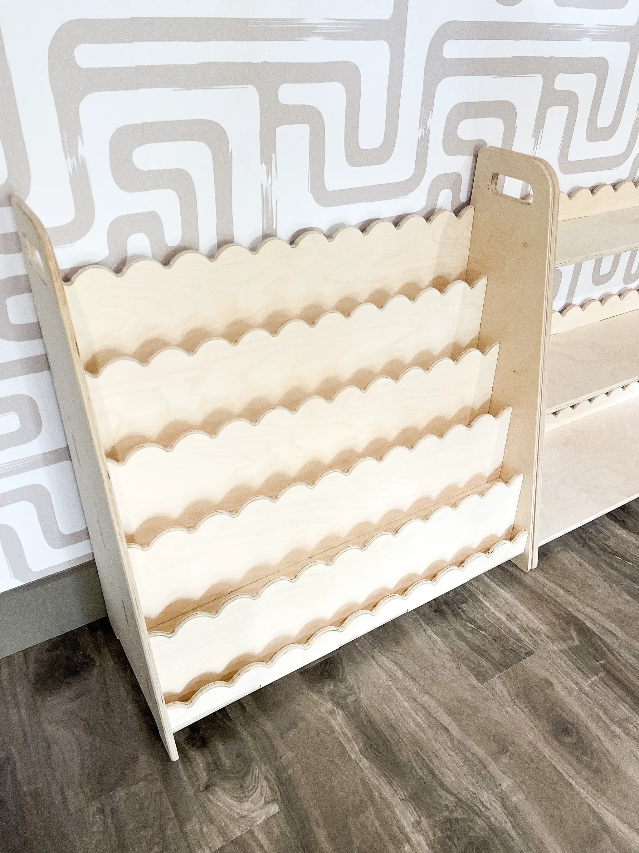 RAY+ROY- Scalloped Toy Shelf + Bookshelf by Bush Acres