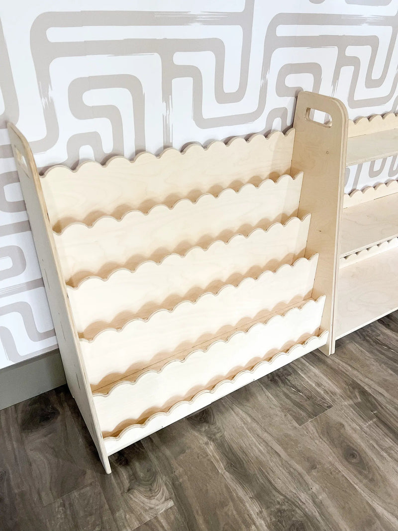 RAY+ROY- Scalloped Toy Shelf + Bookshelf by Bush Acres