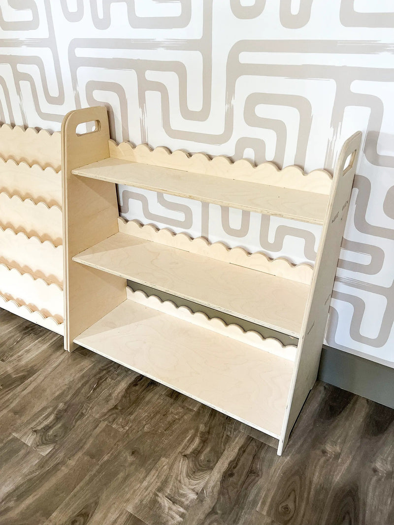 RAY+ROY- Scalloped Toy Shelf + Bookshelf by Bush Acres