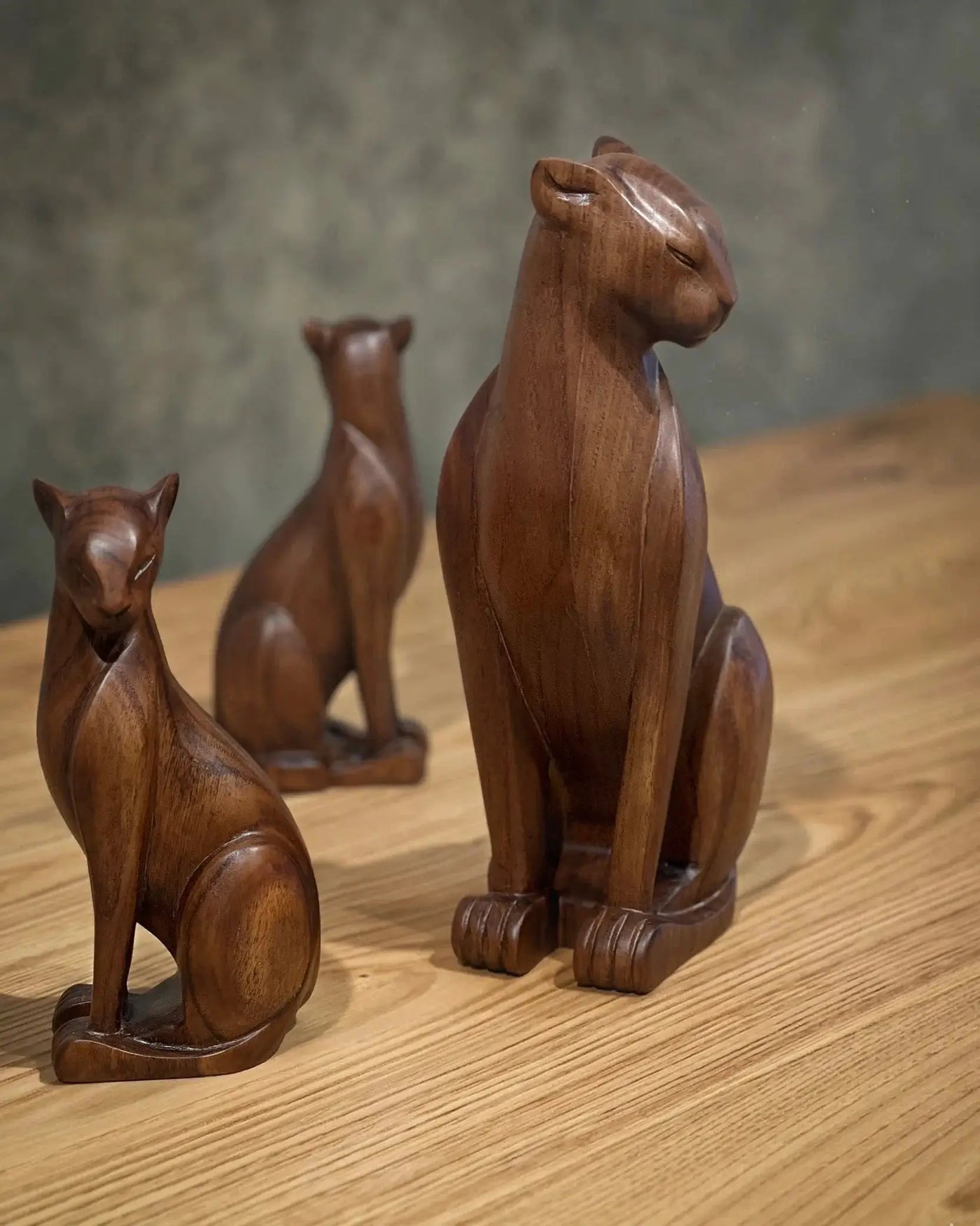 Wooden Wild Cat Figure by Gizz