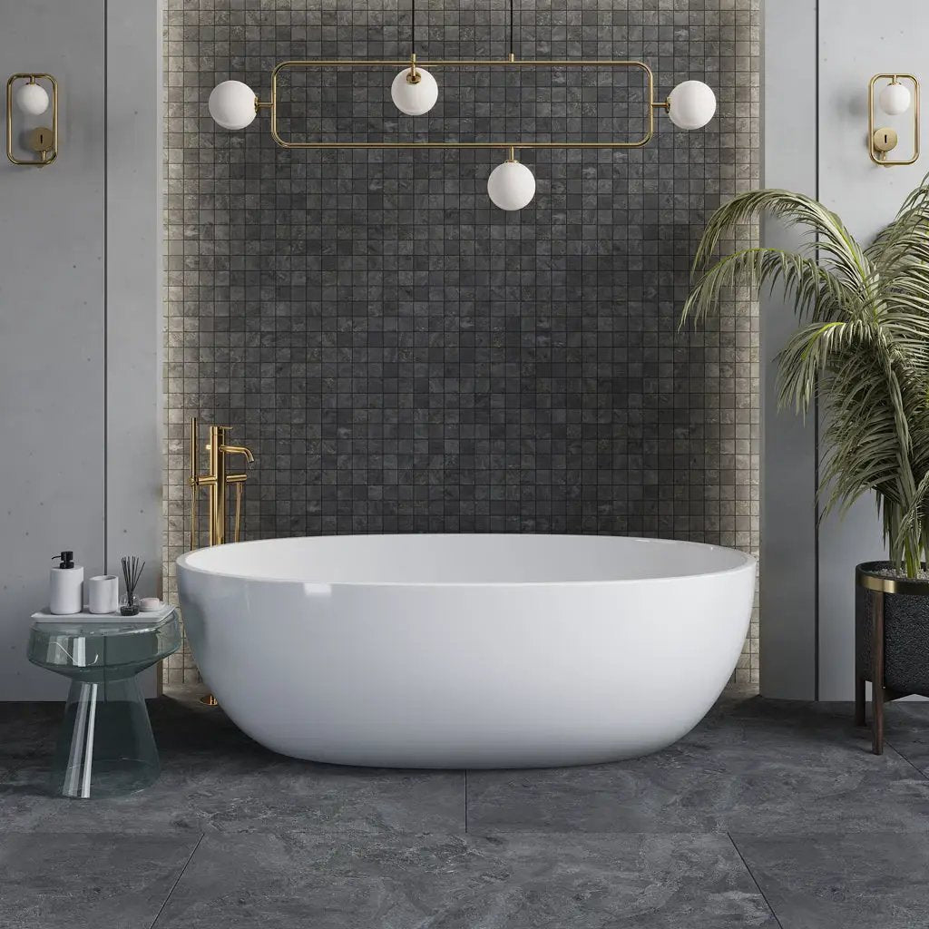 Slate Black 24x48 Matte Porcelain Large Format Tile (2 pack, 15.55 sq ft/case) by Apollo Tile