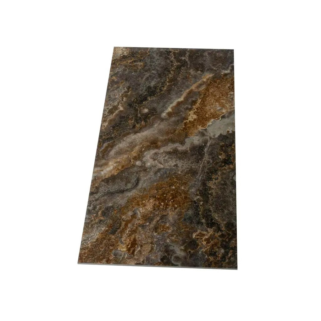 Brown 24x48 Polished Porcelain Large Format Tile (2 pack, 15.55 sq ft/case) by Apollo Tile