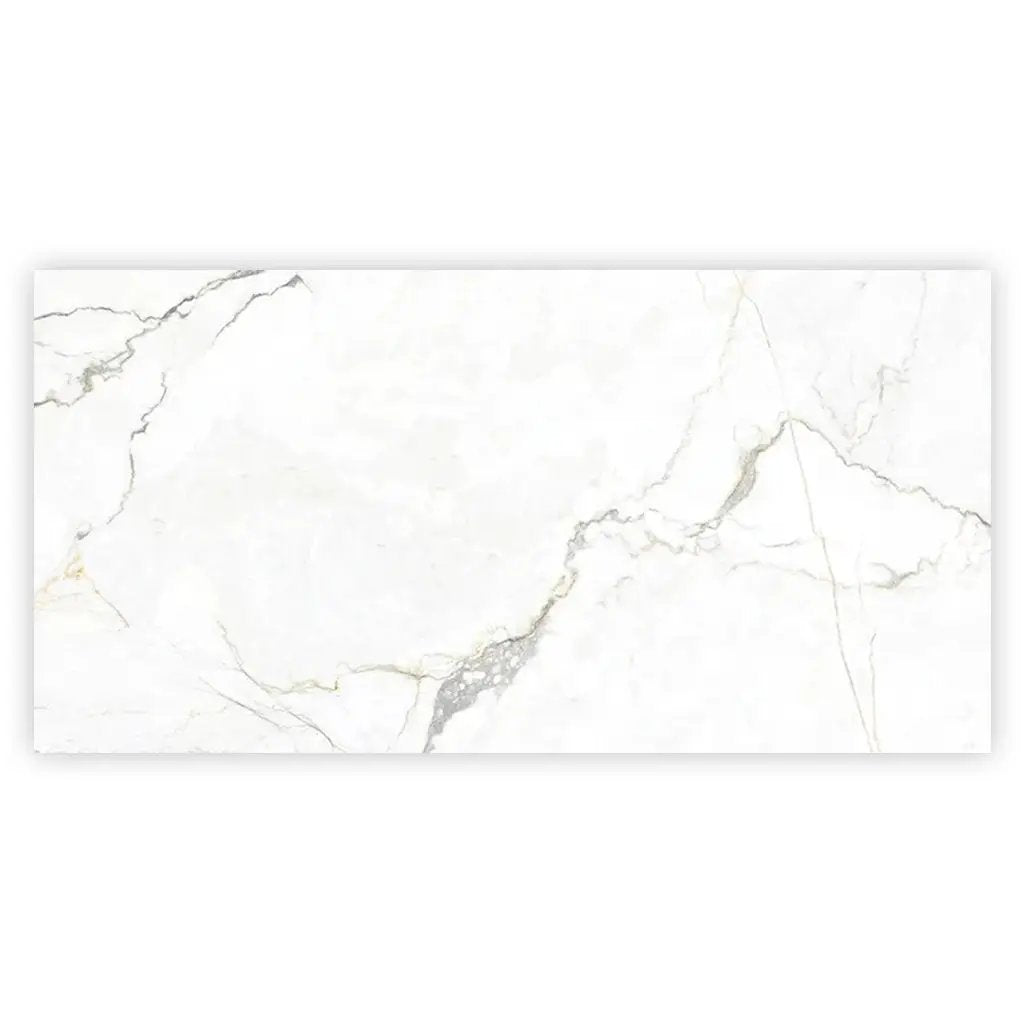 Pearl White with Gray Vein 24x48 Matte Porcelain Large Format Tile (2 pack, 15.5 sq ft/case) by Apollo Tile
