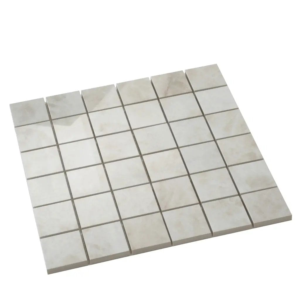 Light Cream Beige 12x12 Lappato Square Porcelain Mosaic Tile (5 pack, 4.84 sq ft/case) by Apollo Tile