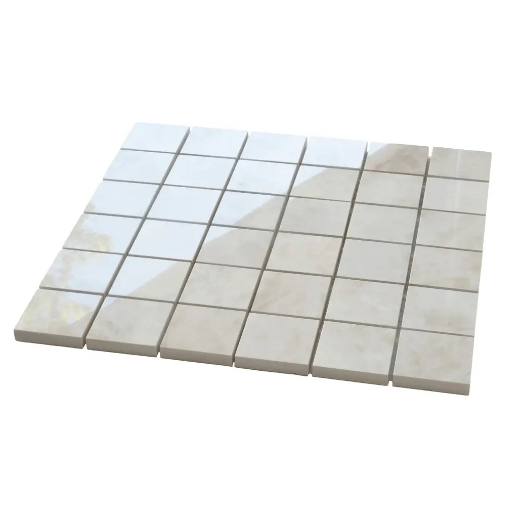 Light Cream Beige 12x12 Lappato Square Porcelain Mosaic Tile (5 pack, 4.84 sq ft/case) by Apollo Tile