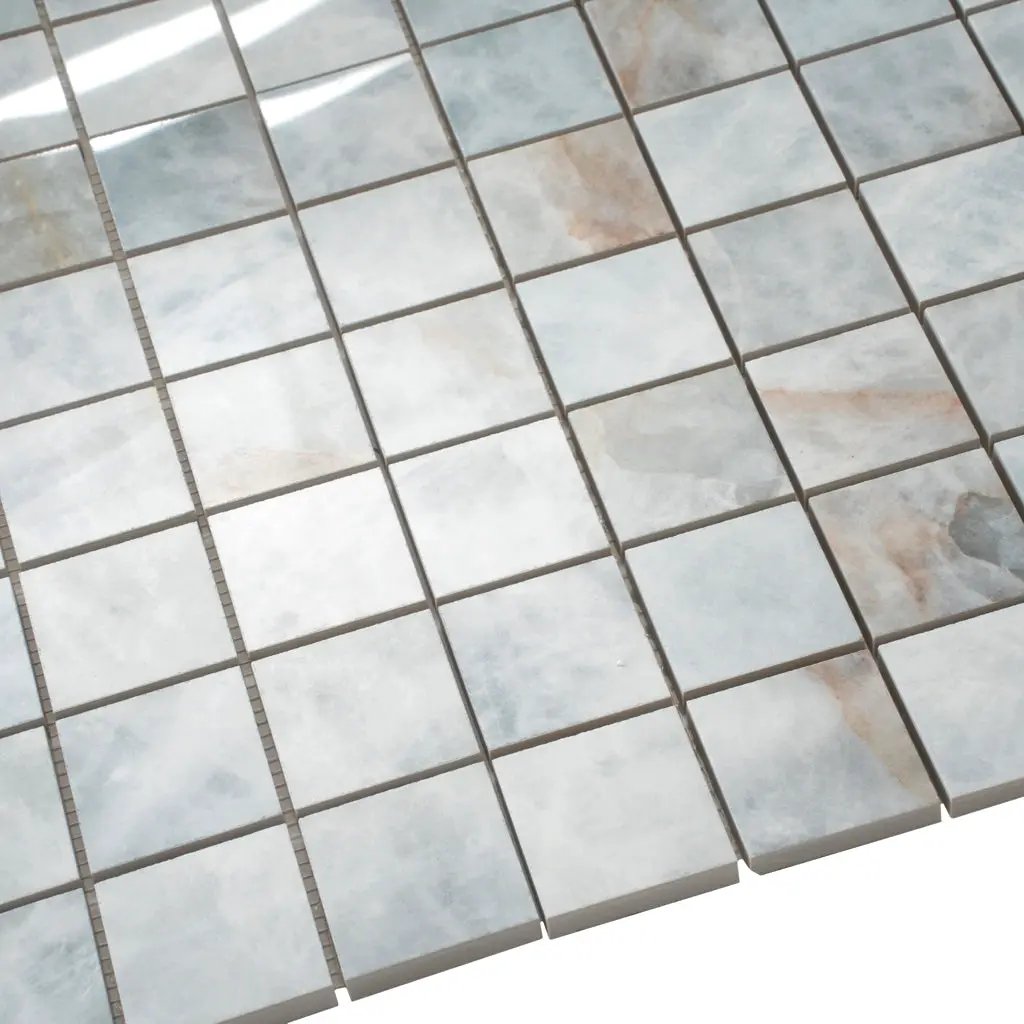 Frosted Sky Blue 12x12 Lappato Square Porcelain Mosaic Tile (5 pack, 4.84 sq ft/case) by Apollo Tile