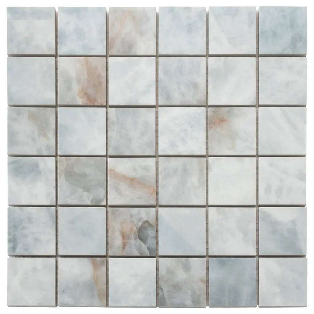Frosted Sky Blue 12x12 Lappato Square Porcelain Mosaic Tile (5 pack, 4.84 sq ft/case) by Apollo Tile