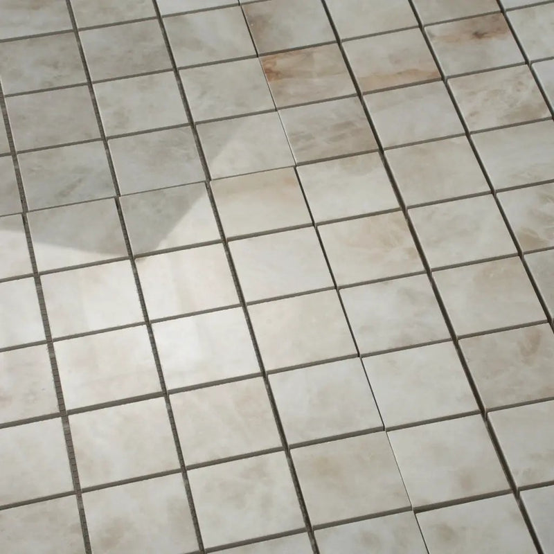 Soft Alabaster White 12x12 Lappato Square Porcelain Mosaic Tile (5 pack, 4.84 sq ft/case) by Apollo Tile