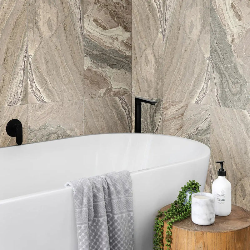 Beige 12x24 Matte Porcelain Large Format Tile (6 pack, 11.62 sq ft/case) by Apollo Tile