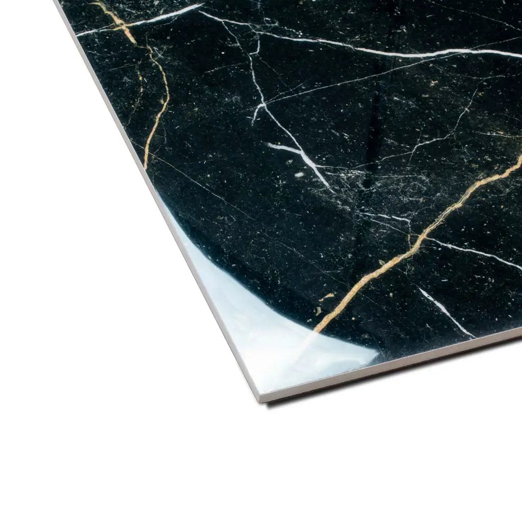 Sable Black 24x48 Polished Porcelain Large Format Tile (2 pack, 15.55 sq ft/case) by Apollo Tile