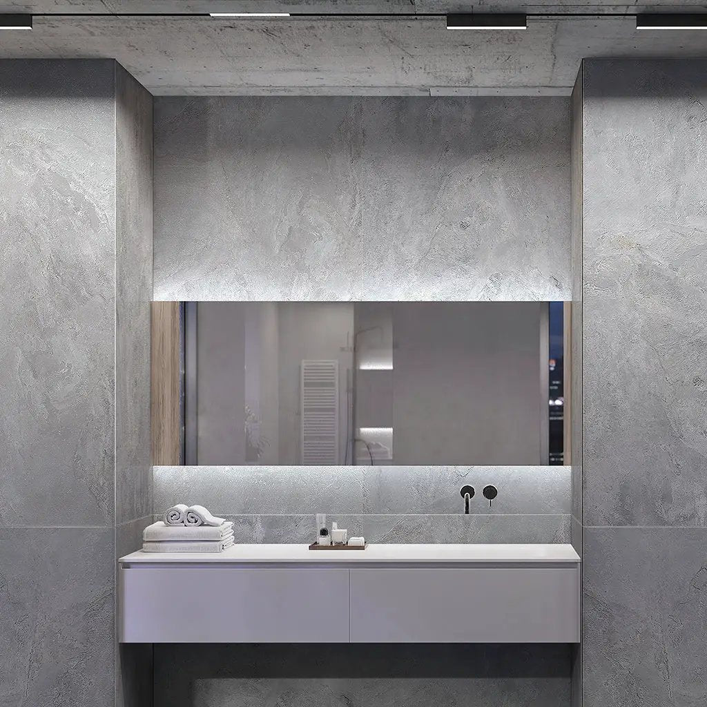 Gray 24x48 Matte Porcelain Large Format Tile (2 pack, 15.55 sq ft/case) by Apollo Tile