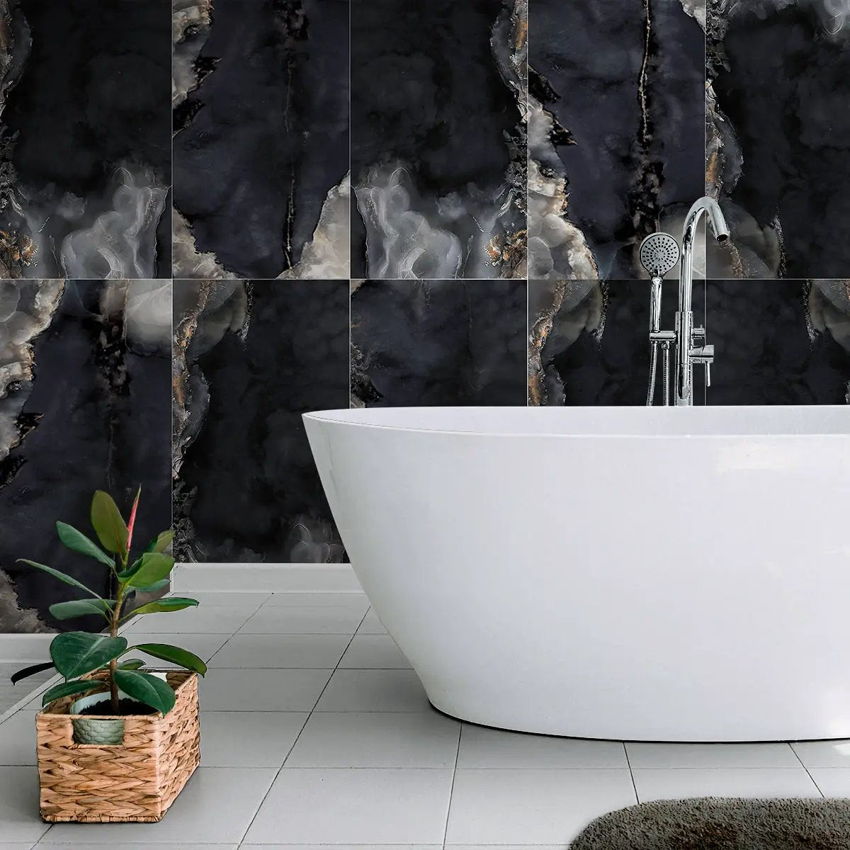 Black 24x48 Lappato Porcelain Large Format Tile (2 pack, 15.5 sq ft/case) by Apollo Tile
