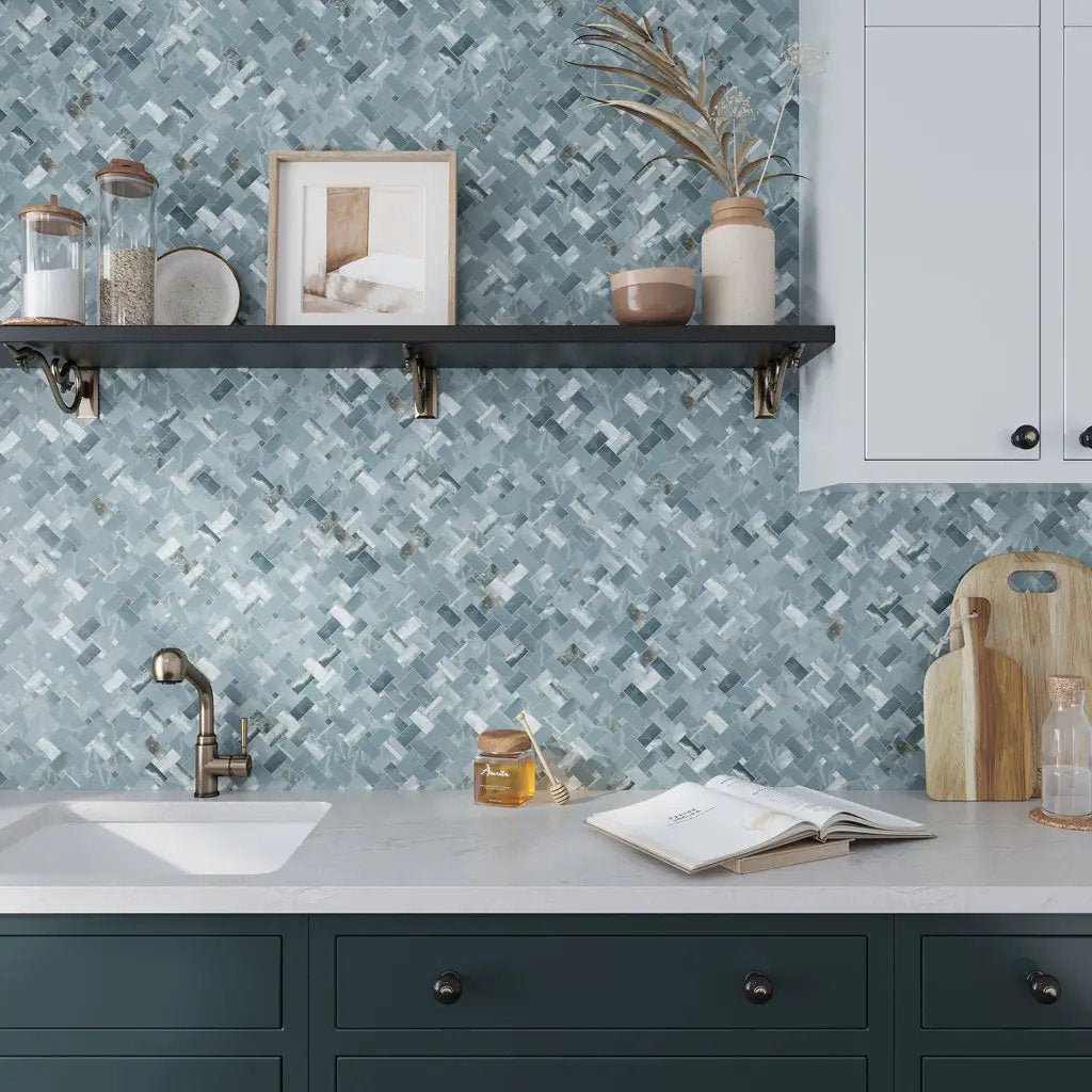 Green 12x12 Matte Basketweave Porcelain Mosaic Tile (5 pack, 4.84 sq ft/case) by Apollo Tile