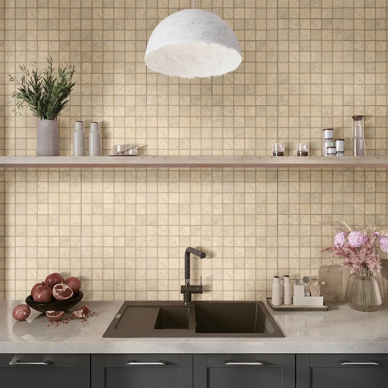 Sand Beige 12x12 Matte Uniform Square Porcelain Mosaic Tile (11 pack, 10.65 sq ft/case) by Apollo Tile