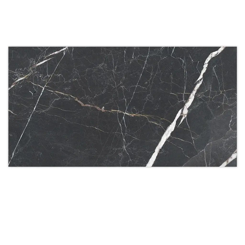 Charcoal Black 24x48 Porcelain Matte Large Format Tile (2 pack, 15.5 sq ft/case) by Apollo Tile