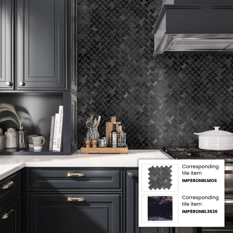 Black 12x12 Matte Basketweave Porcelain Mosaic Tile (5 pack, 4.84 sq ft/case) by Apollo Tile