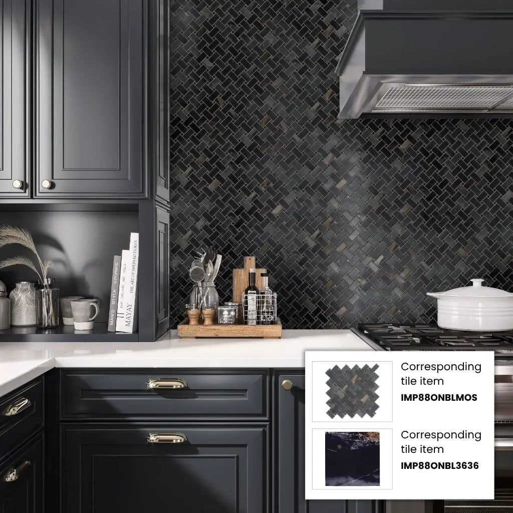 Black 36x36 Lappato Square Porcelain Large Format Tile (2 pack, 17.4375 sq ft/case) by Apollo Tile