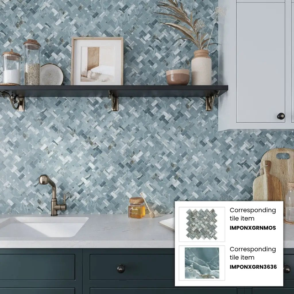 Green 12x12 Matte Basketweave Porcelain Mosaic Tile (5 pack, 4.84 sq ft/case) by Apollo Tile