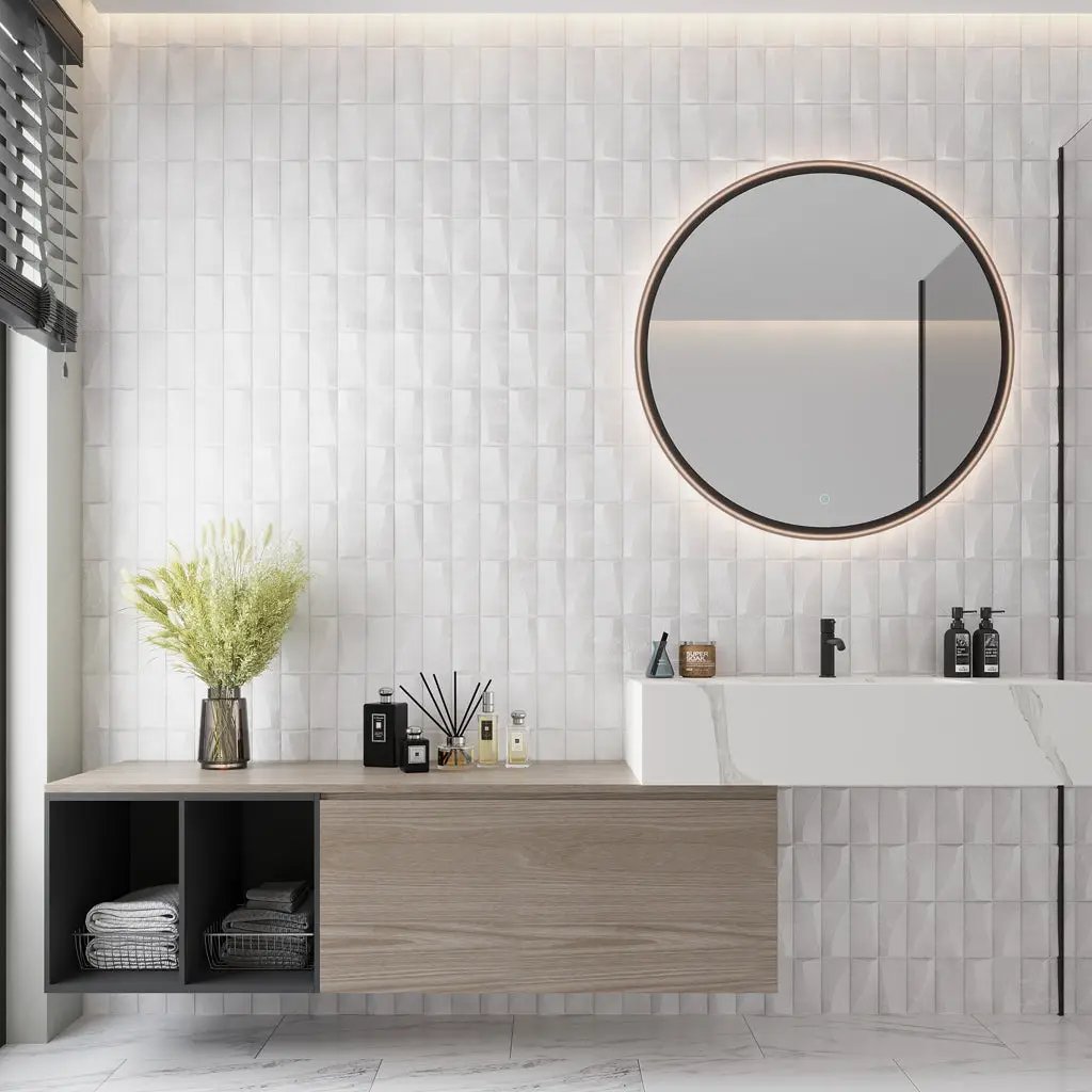 White 12x36 Matte Ceramic Large Format Tile (4 pack, 11.63 sq ft/case) by Apollo Tile