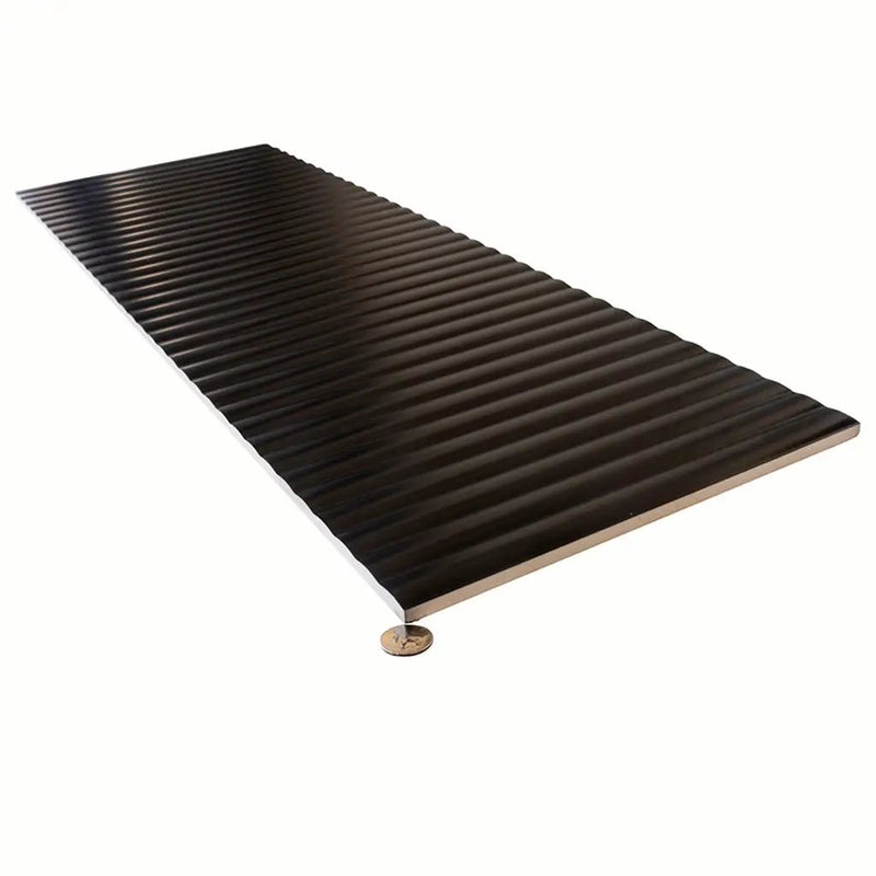 Black 12x36 Matte Fluted Ceramic Large Format Tile (4 pack, 11.63 sq ft/case) by Apollo Tile