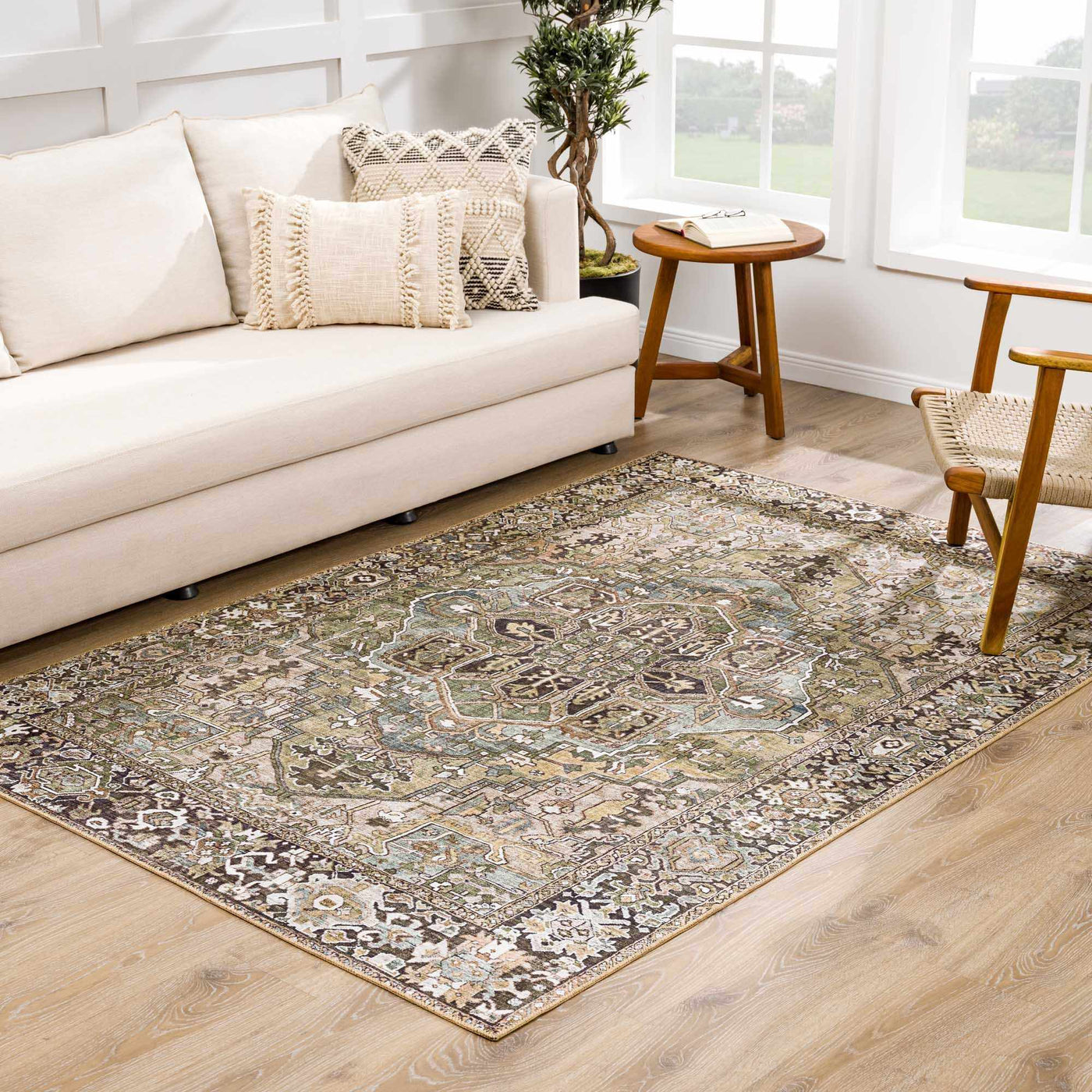 Neyland Sage Green Area Rug by Boutique Rugs