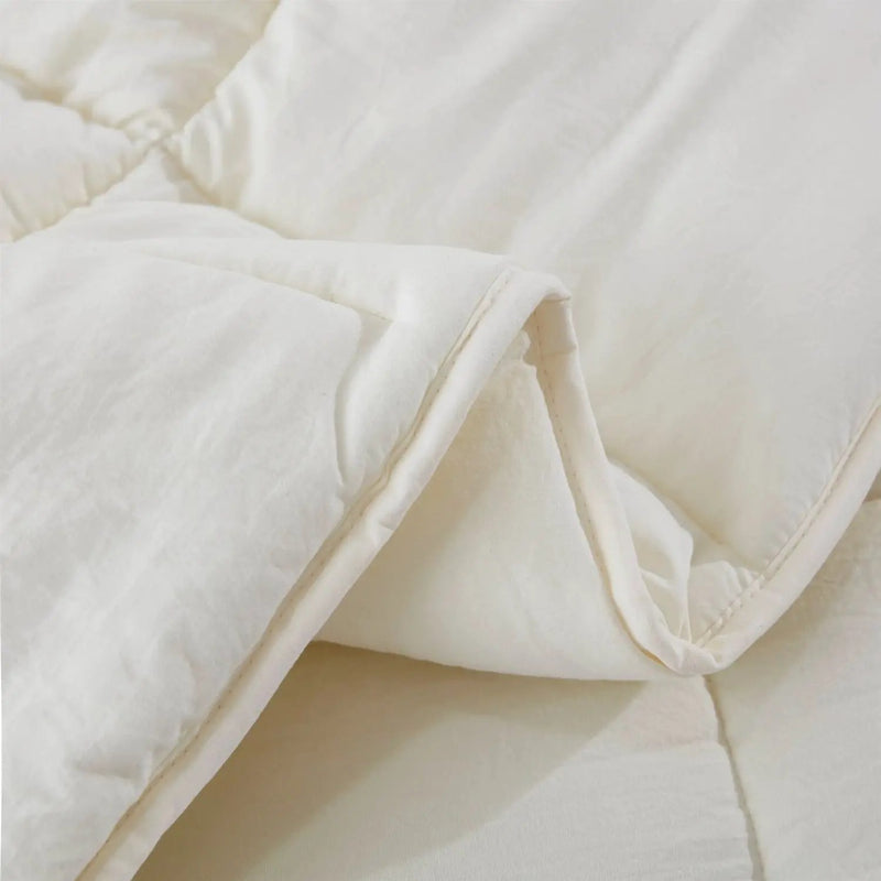 King Size Off White 3 Piece Microfiber Reversible Comforter Set by HomePacific