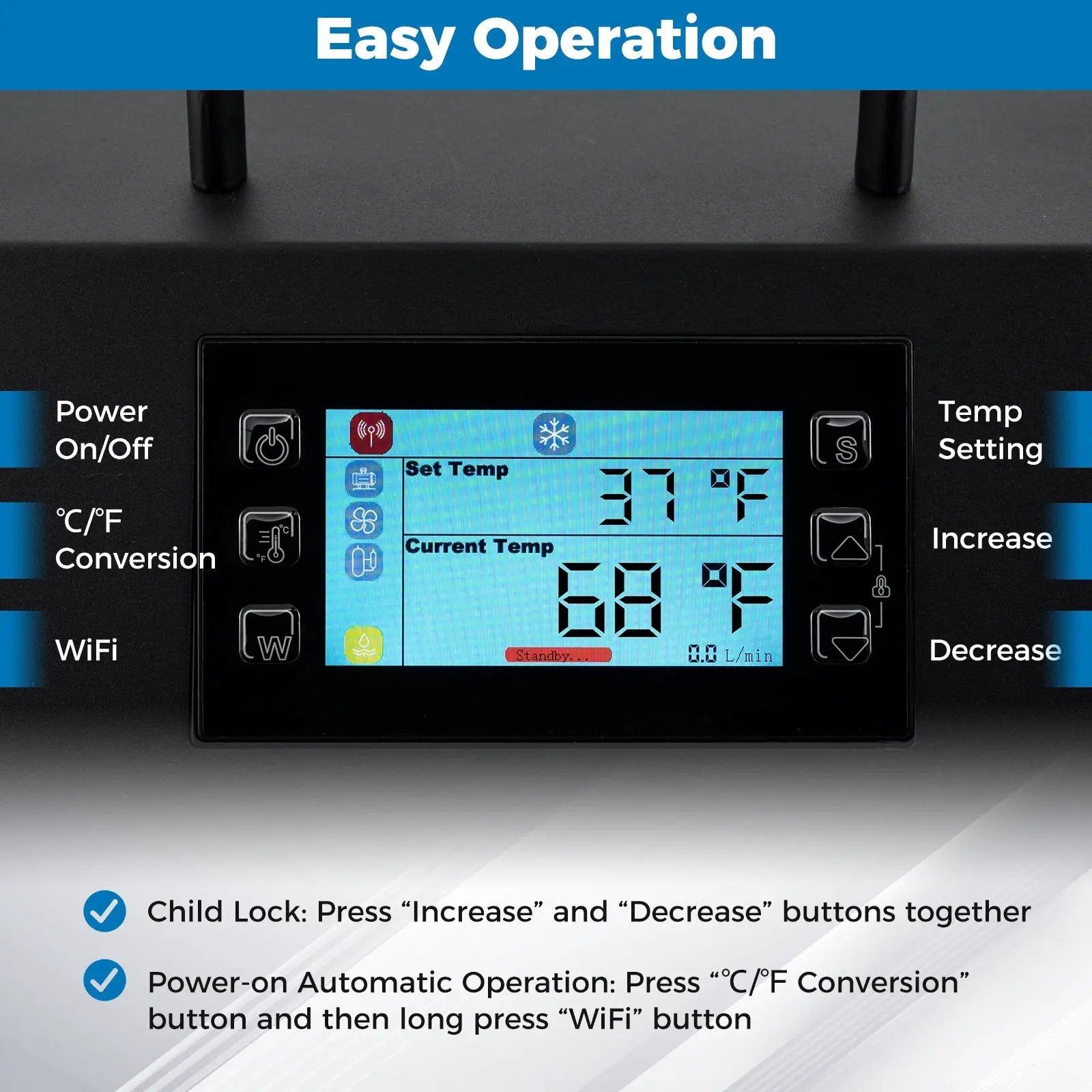 4/5 HP Ice Bath Water Chiller for Cold Plunge Tubs with Compressor-Black by DirectDeals