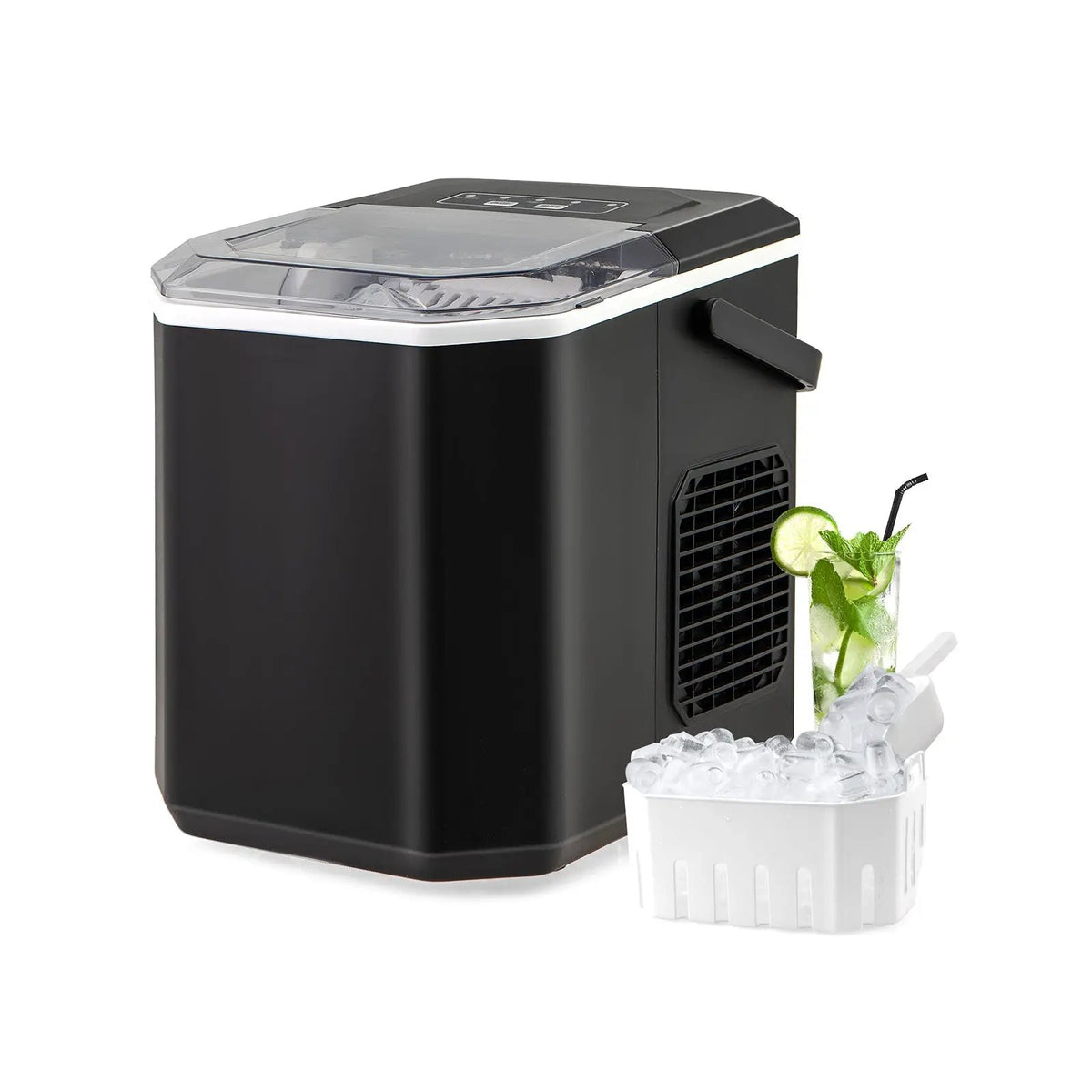 Ice Maker Countertop with Self-Cleaning for Home Kitchen Office Party by DirectDeals