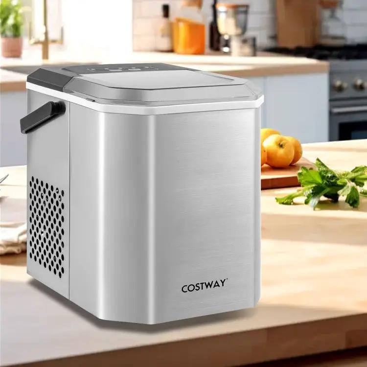 Ice Maker Countertop with Self-Cleaning for Home Kitchen Office Party by DirectDeals