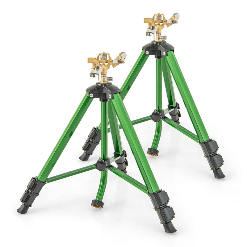 Impact Sprinkler on Tripod Base Set of 2 with 360 Degree Rotation by DirectDeals