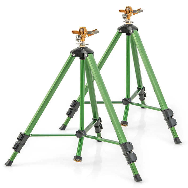 Impact Sprinkler on Tripod Base Set of 2 with 360 Degree Rotation by DirectDeals