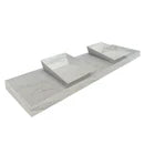 Imperial White Marble Double Sink Above Vanity Wall-mount Bathroom Sink (W)21" (L)80" (H)8" by GobekDesign