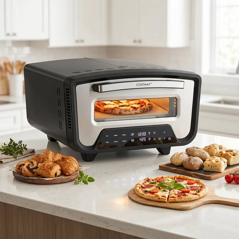 Electric Pizza Oven for 12" Pizzas with 8 Presets by DirectDeals