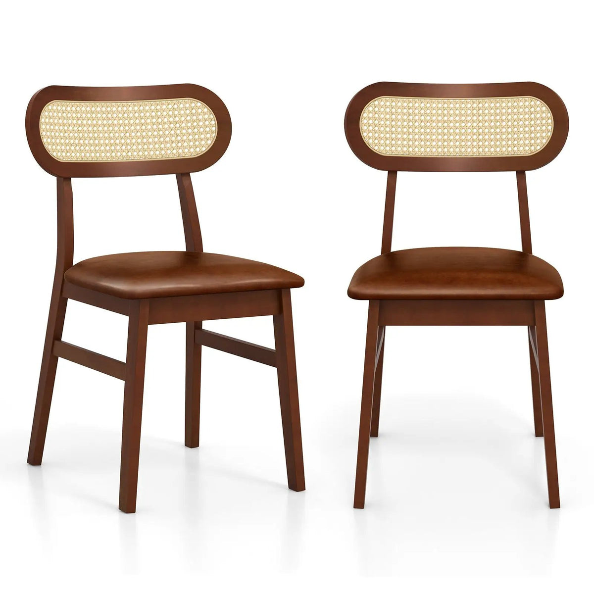 Indoor Mid Century Wood Dining Chairs Set of 2 for Dining Room by DirectDeals
