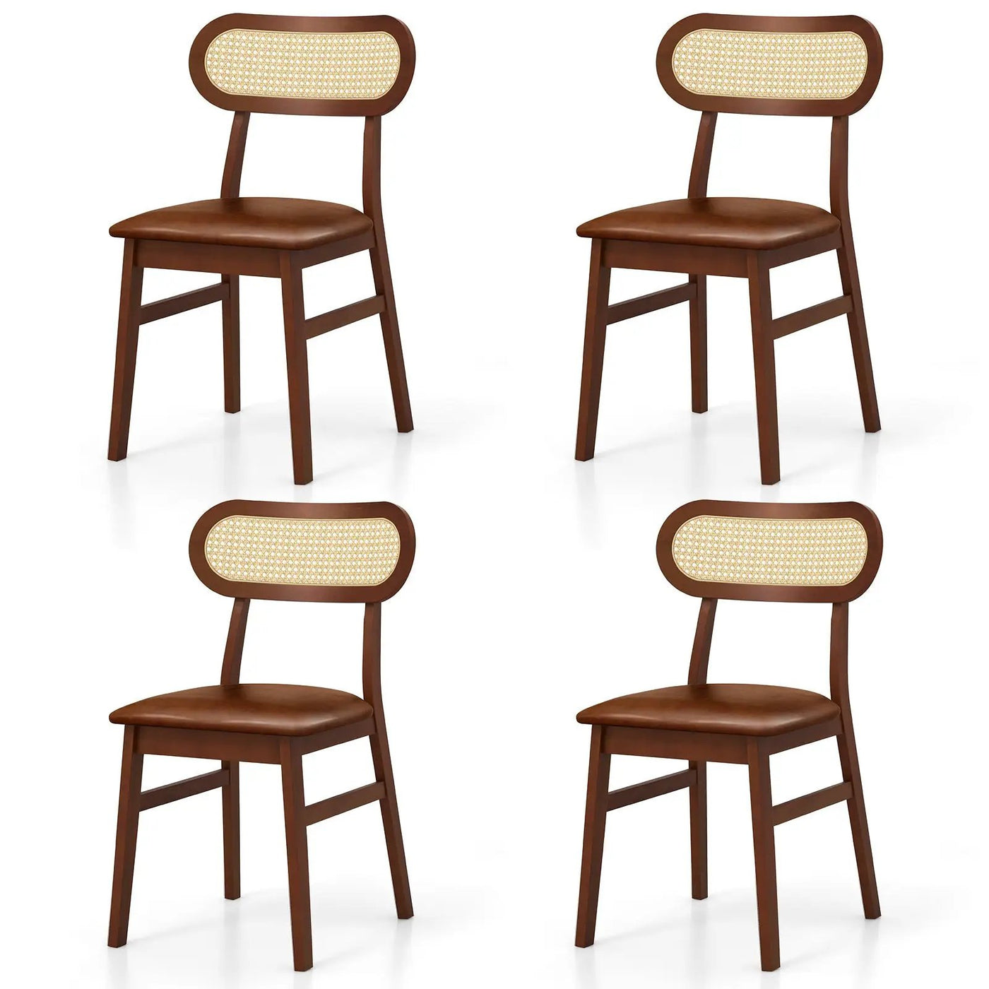Indoor Mid Century Wood Dining Chairs Set of 2 for Dining Room by DirectDeals