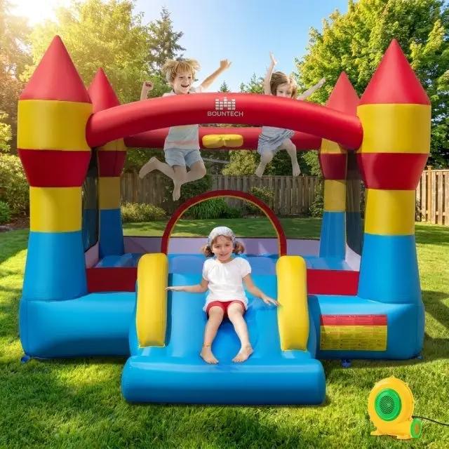 Inflatable Bounce House with Slide & Basketball Hoop by DirectDeals
