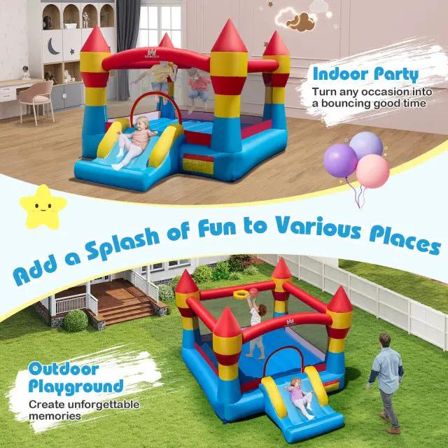 Inflatable Bounce House with Slide & Basketball Hoop by DirectDeals