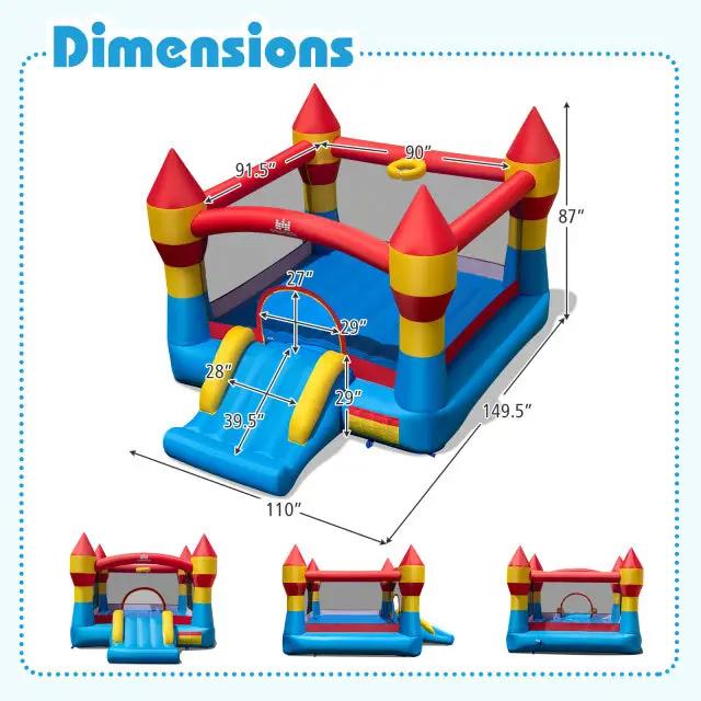 Inflatable Bounce House with Slide & Basketball Hoop by DirectDeals