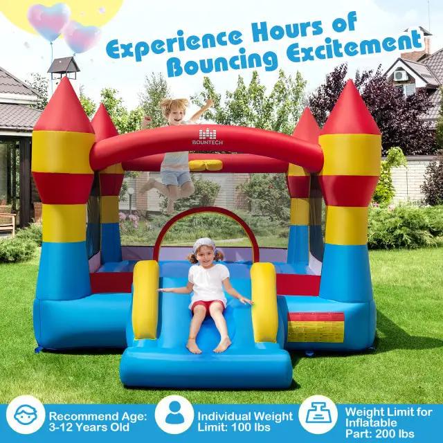 Inflatable Bounce House with Slide & Basketball Hoop by DirectDeals