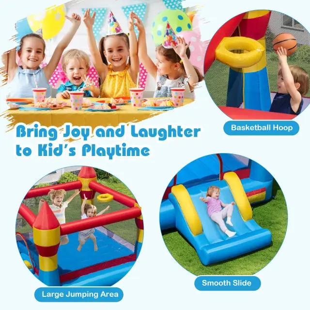 Inflatable Bounce House with Slide & Basketball Hoop by DirectDeals