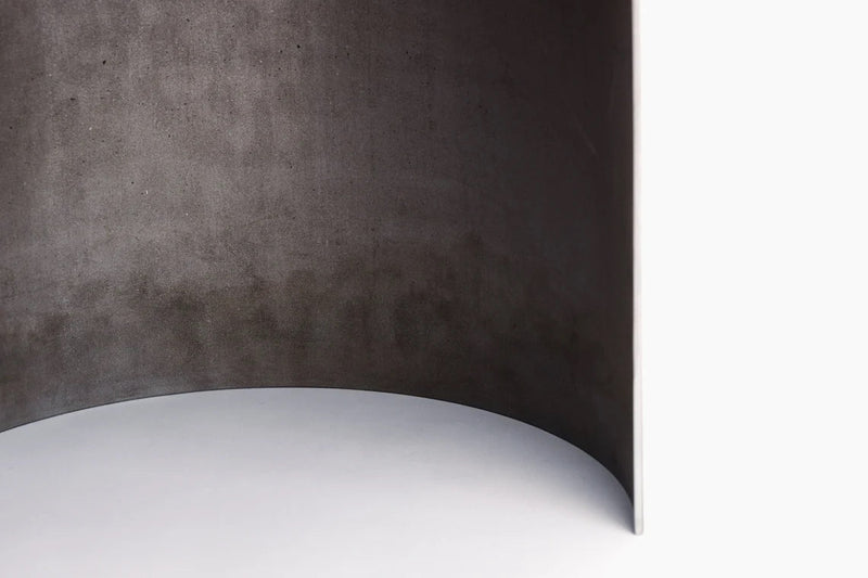 Industrial Round Low Side Metal Table/Minimal Design (D)24" (H)16" closeup view