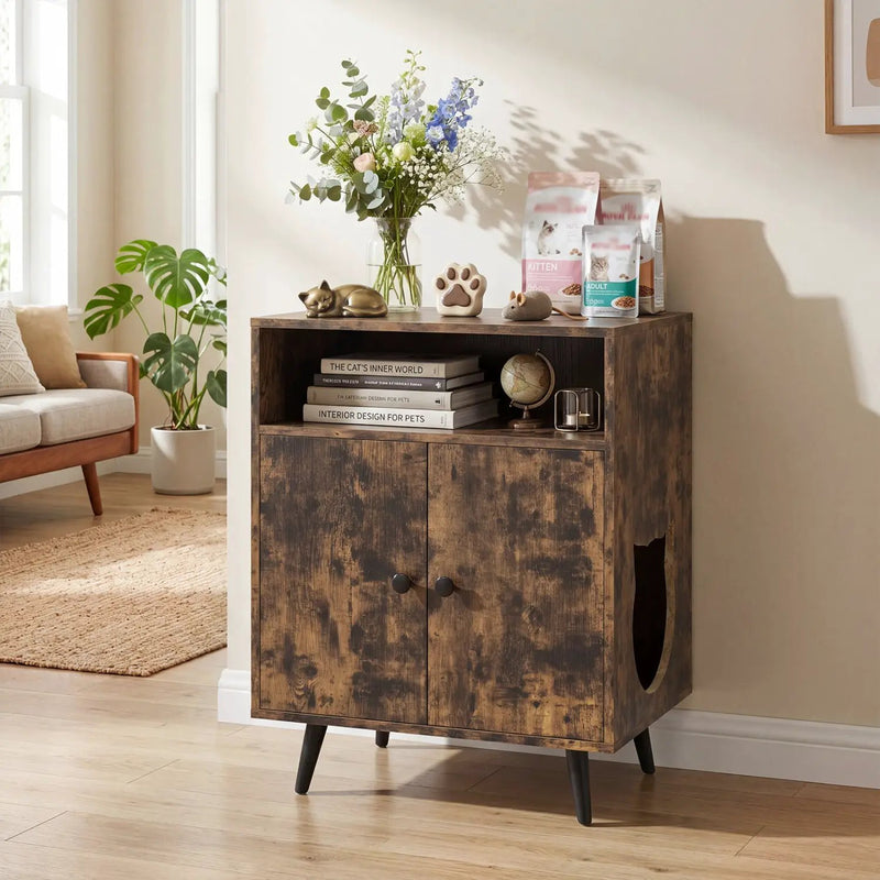 Cat Litter Box Enclosure with Storage Compartment by DirectDeals