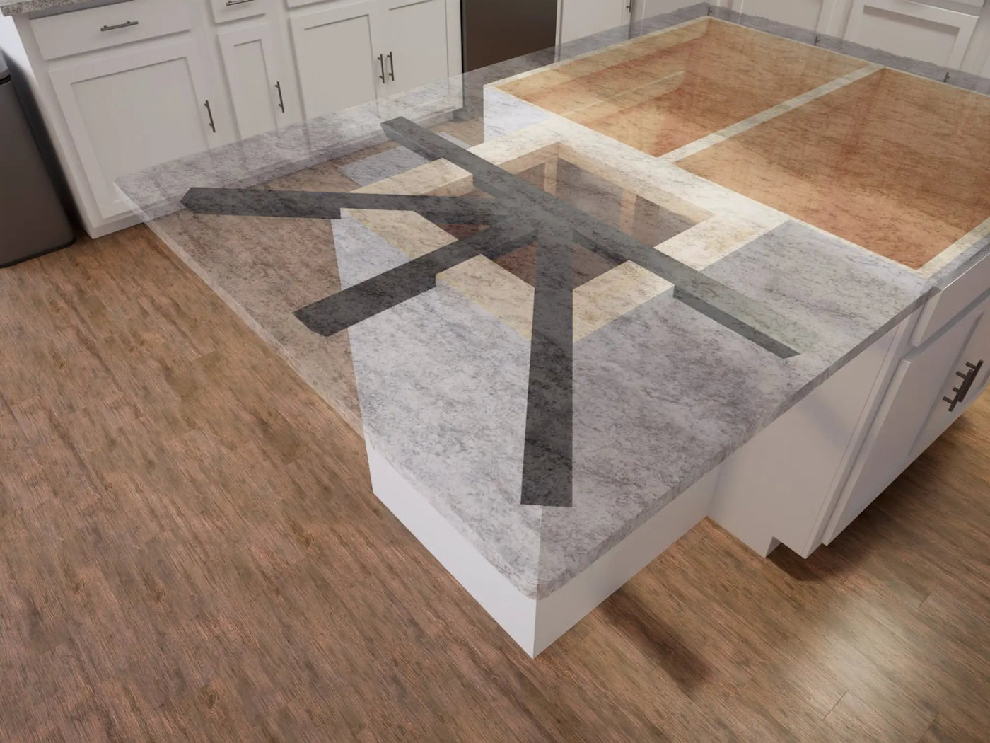 The Original™ Industrial 1 inch Custom Support Bracket by The Original Granite Bracket