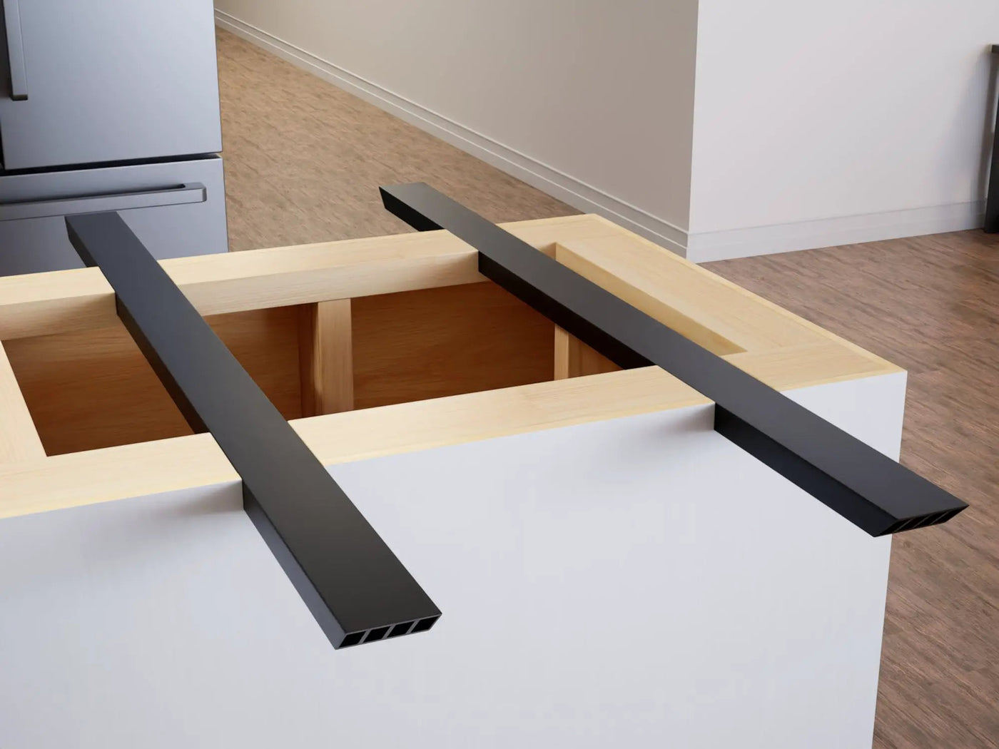 Industrial 1 inch Double Sided Island Support Bracket by The Original Granite Bracket